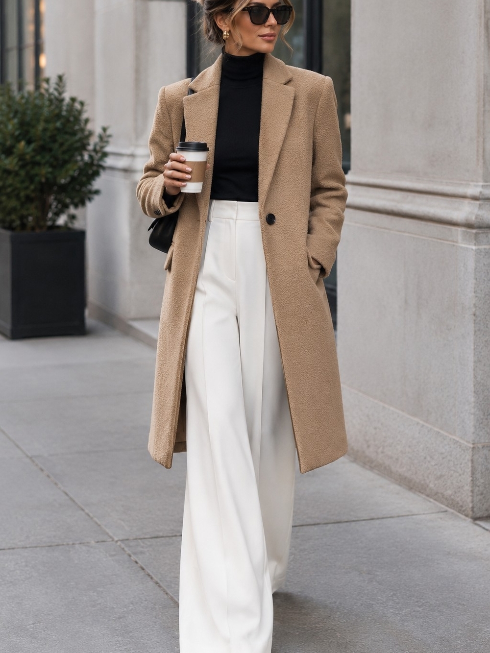 BCBGMaxAzria Camel Wool Coat